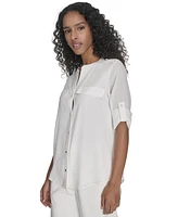 Calvin Klein Women's Roll-Tab Blouse