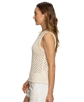 Sanctuary Women's Cotton Open-Stitch Sleeveless Tank