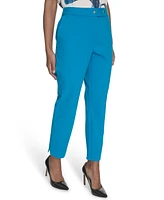 Calvin Klein Women's Cotton-Blend Straight-Leg Pants