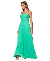 Xscape Petite Halter-Neck Sleeveless Chiffon Gown
