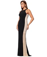 Xscape Women's Beaded Colorblocked Bodycon Dress