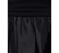 Xscape Women's Strapless Mixed-Media Fit & Flare Dress