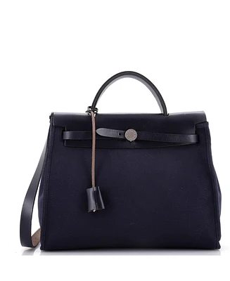 Pre-Owned Hermes Pm Herbag Toile and Leather
