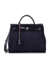 Pre-Owned Hermes Pm Herbag Toile and Leather