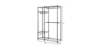 Portable Steel Closet Hanger Storage Rack Organizer