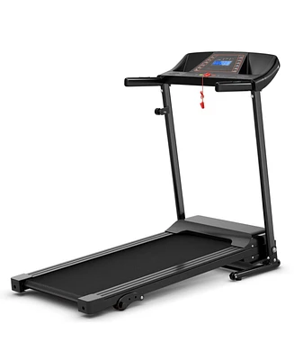Electric Foldable Treadmill with Lcd Display and Heart Rate Sensor
