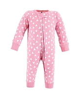 Hudson Baby Girls Cotton Sleep and Play, Llama, 0-3 Months