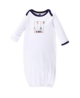 Hudson Baby Baby Boys Hudson Cotton Gowns, Wild One, Preemie/Newborn