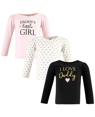 Hudson Baby Girls Long Sleeve T-Shirts Daddy, 18-24 Months