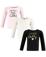 Hudson Baby Girls Long Sleeve T-Shirts Daddy, 18-24 Months