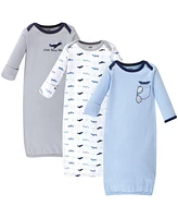 Luvable Friends Baby Boys Cotton Gowns, Airplane, Preemie/Newborn