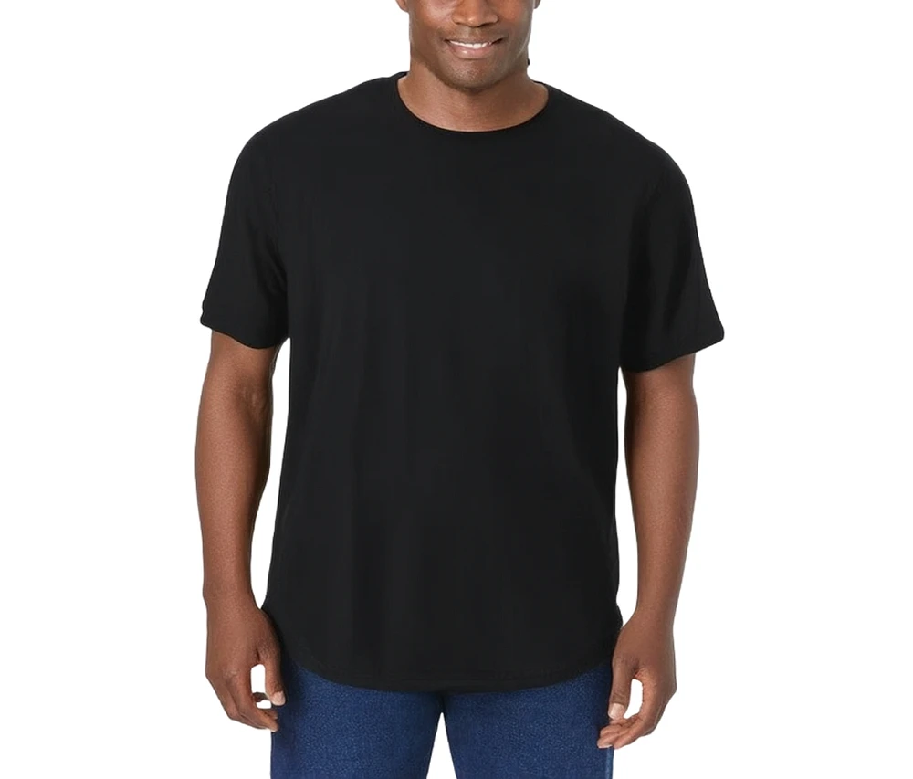 KingSize Big & Tall Curved Hem Silver Cooling Crewneck
