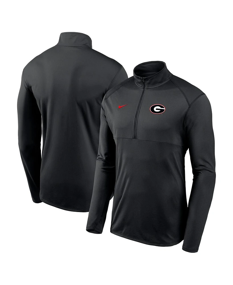 Nike Men's Black Georgia Bulldogs Primary Logo Element Half-Zip Pullover Sweatshirt