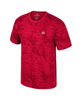 Colosseum Men's Scarlet Ohio State Buckeyes Floral Printed T-Shirt