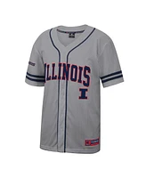 Colosseum Men's Gray Illinois Fighting Illini Free Spirited Baseball Jersey