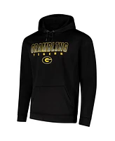 Colosseum Men's Black Grambling Tigers Blackout 3.0 Pullover Hoodie