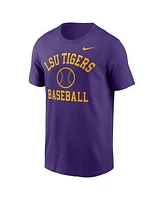 Nike Men's Purple Lsu Tigers Essential Baseball Arch T-Shirt