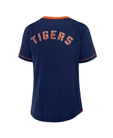 Fanatics Women's Navy Detroit Tigers Cooperstown Collection League Diva V-Neck T-Shirt