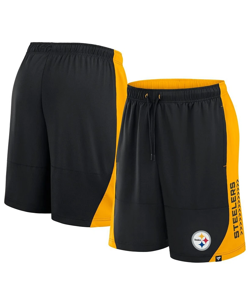 Fanatics Men's Black Pittsburgh Steelers No Defense Shorts