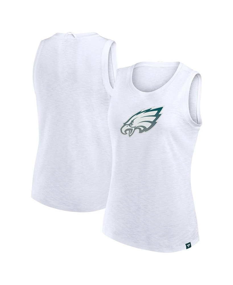Fanatics Women's White Philadelphia Eagles Slub Tank Top