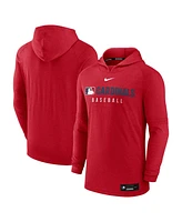 Nike Men's Heather Red St. Louis Cardinals Authentic Collection Tri-Blend Performance Pullover Hoodie