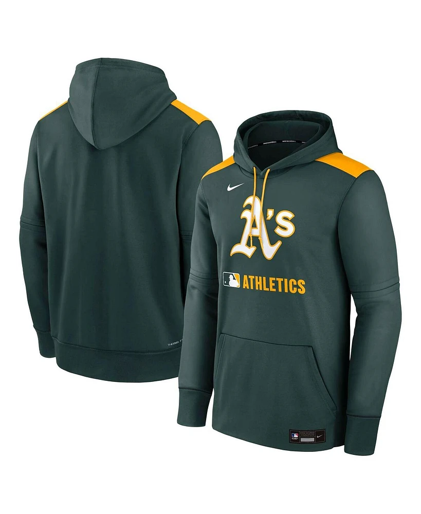 Nike Men's Green Athletics Authentic Collection Performance Pullover Hoodie