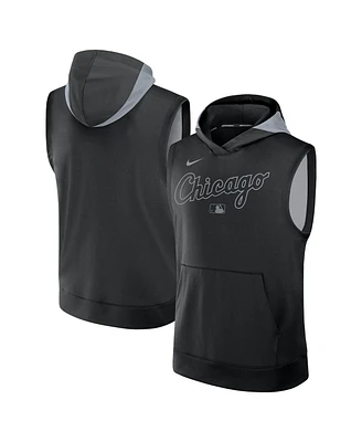 Nike Men's Black Chicago White Sox Authentic Collection Performance Sleeveless Pullover Hoodie