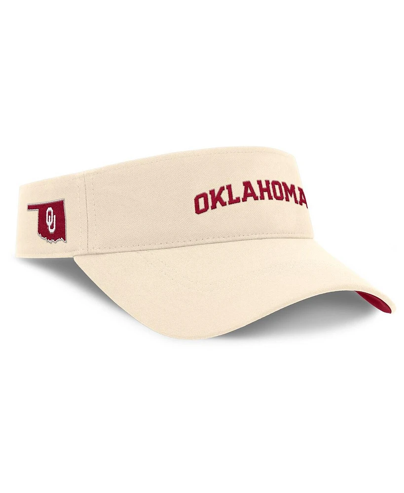 Jordan Men's Natural Oklahoma Sooners Primetime Ace Adjustable Visor Hat