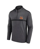 Fanatics Men's Charcoal Cincinnati Bengals Head-to-Head Quarter-Zip Sweatshirt