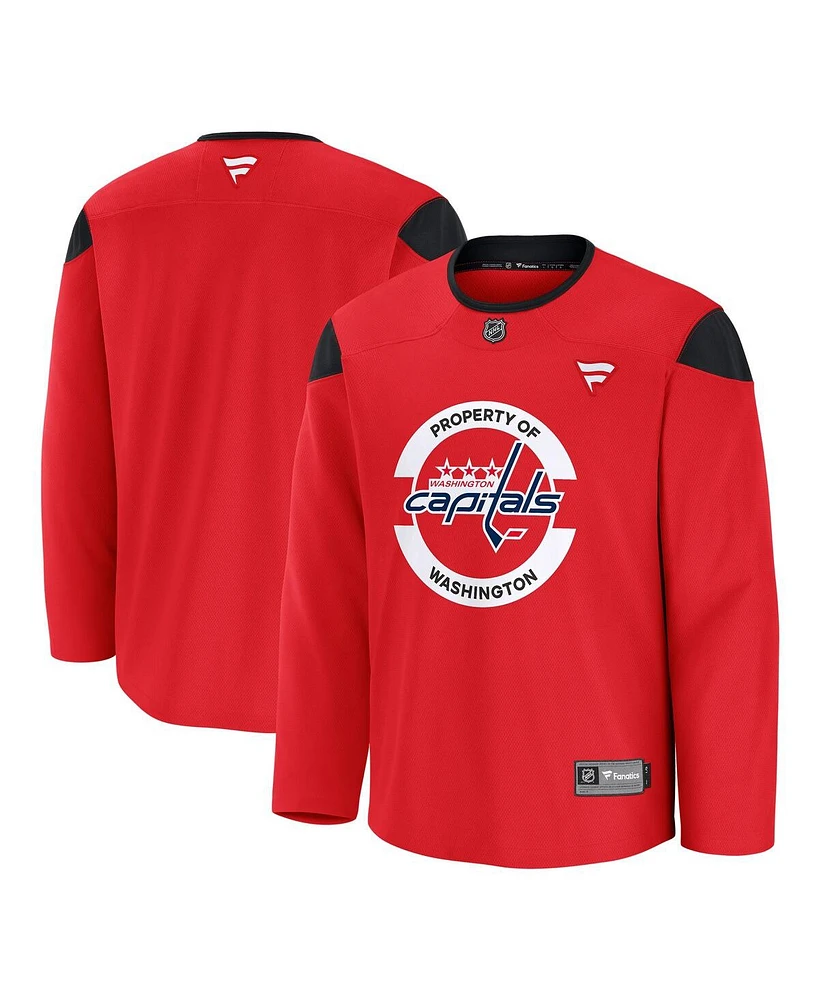 Fanatics Men's Red Washington Capitals Home Practice Jersey