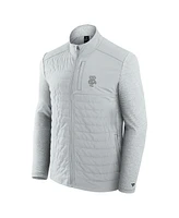 Fanatics Men's Gray Wisconsin Badgers Tonal Primary Logo Full-Zip Jacket