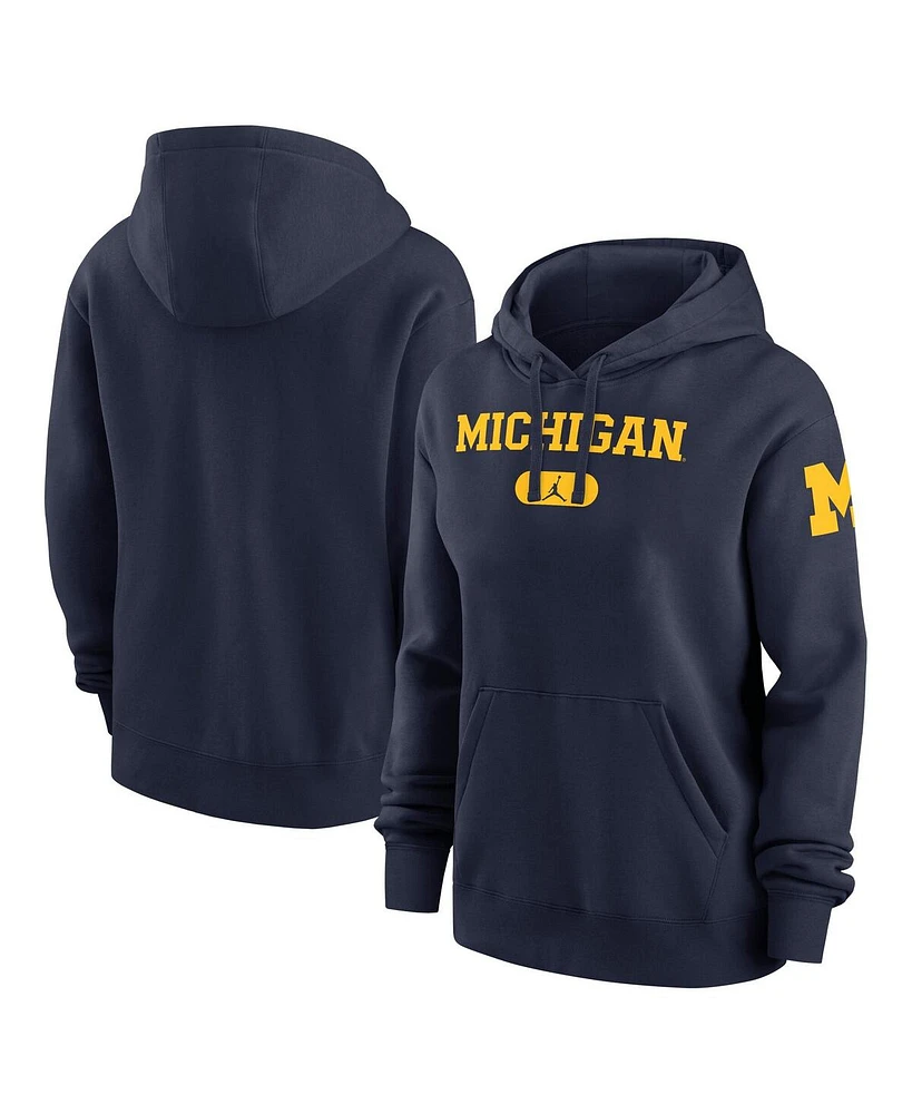 Jordan Women's Navy Michigan Wolverines Phoenix Pullover Hoodie