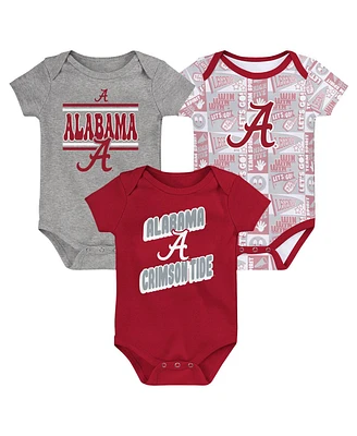 Outerstuff Newborn Crimson Alabama Tide Sunday Comics Bodysuit 3-Pack