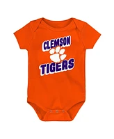 Outerstuff Newborn Orange Clemson Tigers Sunday Comics 3-Pack Bodysuit Set