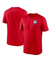 Nike Men's Red Georgia Bulldogs Alternate Logo Lockup Legend Performance T-Shirt