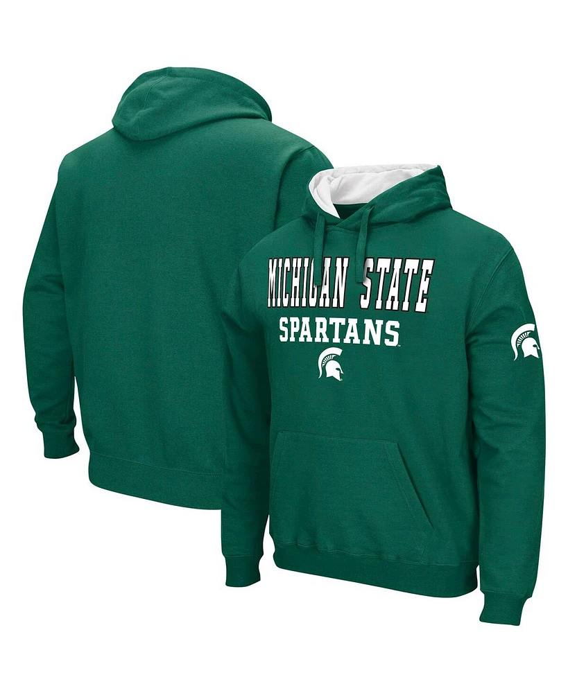 Colosseum Men's Green Michigan State Spartans Sunrise Pullover Hoodie