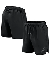 Fanatics Men's Black Atlanta Braves Front Office Woven Shorts