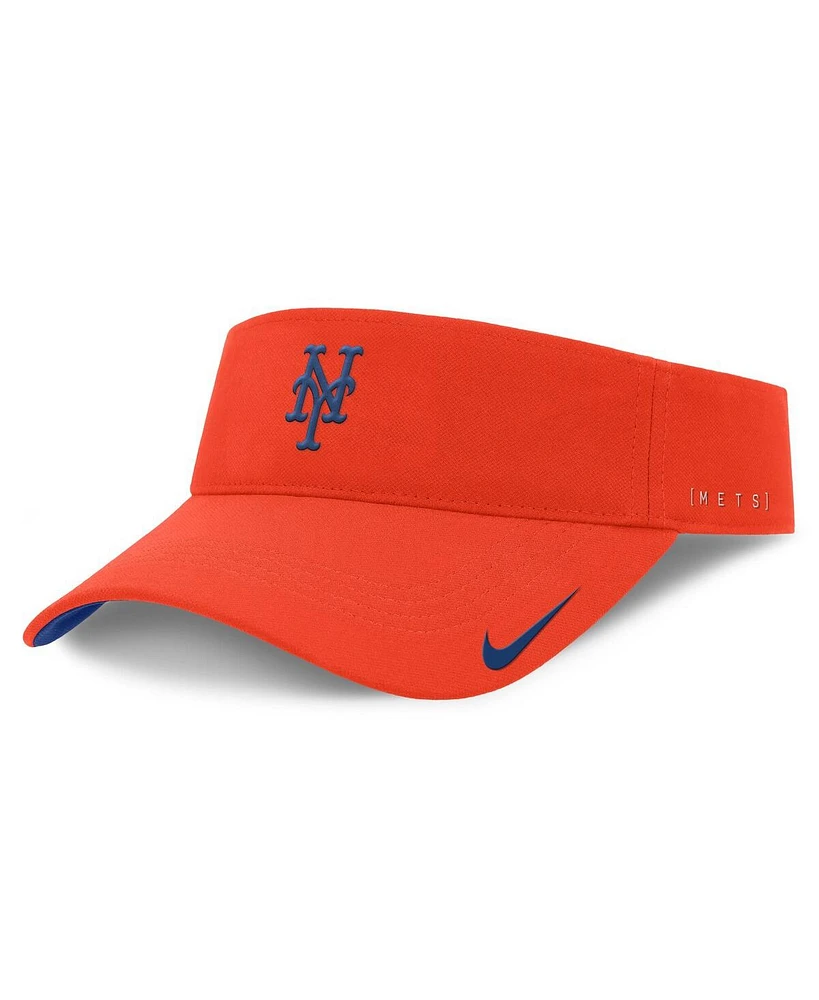 Nike Men's Orange New York Mets Primetime Bozz Ace Performance Adjustable Visor Hat