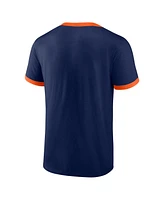 Fanatics Men's Navy Detroit Tigers Forced Out Ringer T-Shirt