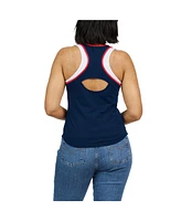 Wear by Erin Andrews Women's Navy Boston Red Sox Color Block Racerback Tank Top