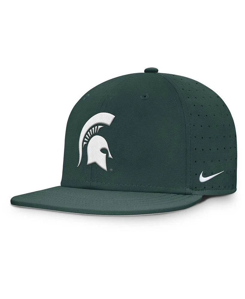 Nike Men's Green Michigan State Spartans On-Field Dugout True Performance Fitted Hat