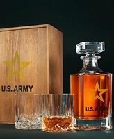 The Wine Savant Army Whiskey Decanter Gift Set