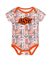 Outerstuff Newborn Orange Oklahoma State Cowboys Sunday Comics Bodysuit 3-Pack
