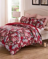 Greenland Home Fashions Millie Modern Floral Print -Pc. Quilt Set