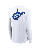 Nike Men's Jerry West White Virginia Mountaineers Warm Up Long Sleeve T-Shirt