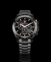Maserati Men's Chronograph Black Metal Band Watch, 45mm