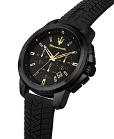 Maserati Men's Chronograph Black Silicone Watch