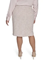 Calvin Klein Plus Tweed Pencil Skirt