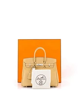 Pre-Owned Hermes Birkin 25 Handbag Light Swift with Palladium Hardware