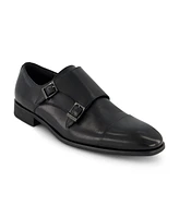 Karl Lagerfeld Paris Men's Double Monk Cap Toe Dress Shoe
